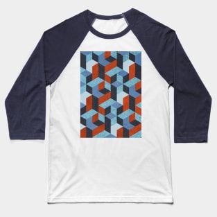 Funky Geometric Texured Baseball T-Shirt